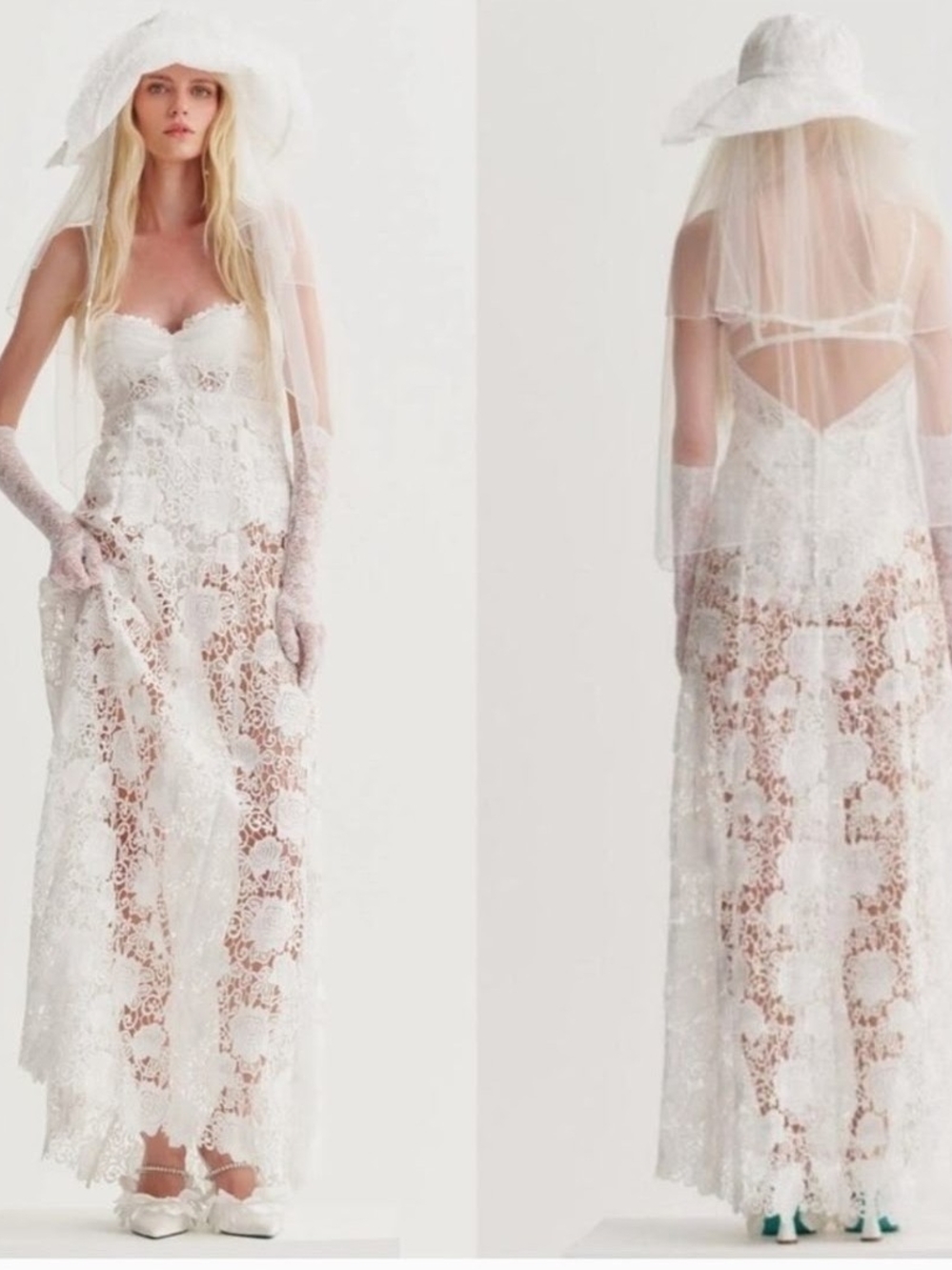 For Love & Lemons Marisol Bridal Gown White XL NWT Spring 2023